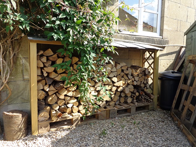 a fire wood shed